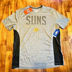 Ultra Game Phoenix Suns Men XL NBA Heather Gray Black Short Sleeve Tee Polyester